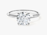 Knife Edge Round Moissanite Engagement Ring (1.50 CT)