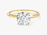 Knife Edge Round Moissanite Engagement Ring (1.50 CT)