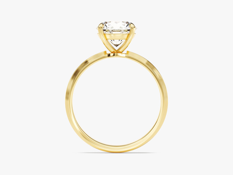 Knife Edge Round Diamond Engagement Ring (2.00 CT)