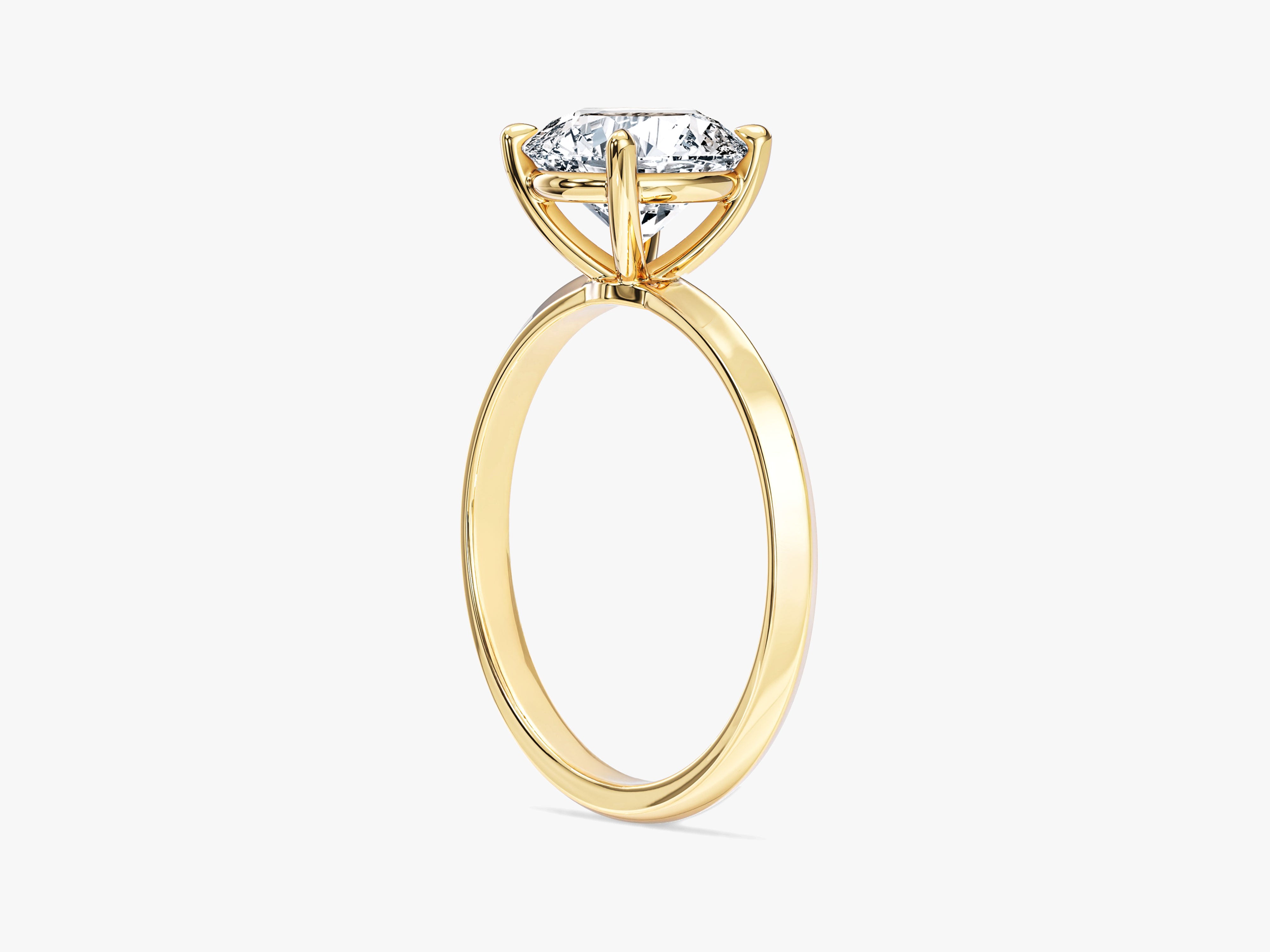 Knife Edge Round Moissanite Engagement Ring (2.00 CT)