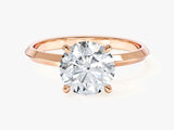 Knife Edge Round Moissanite Engagement Ring (2.00 CT)