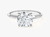 Knife Edge Round Moissanite Engagement Ring (2.00 CT)