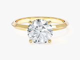 Knife Edge Round Moissanite Engagement Ring (2.00 CT)