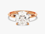 Knife Edge Round Diamond Engagement Ring (3.00 CT)