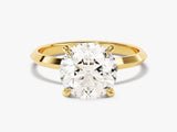 Knife Edge Round Moissanite Engagement Ring (3.00 CT)