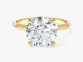 Knife Edge Round Lab Grown Diamond Engagement Ring (3.00 CT)