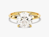 Knife Edge Round Diamond Engagement Ring (3.00 CT)