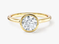 Round Bezel Solitaire Moissanite Engagement Ring (1.00 CT)
