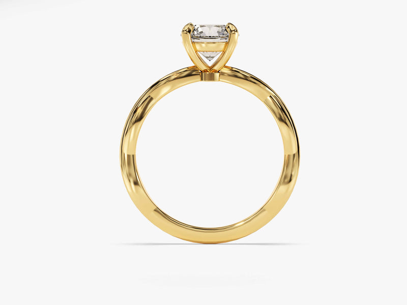 Twisted Solitaire Diamond Engagement Ring (1.00 CT)