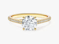 Channel Set Round Cut Moissanite Engagement Ring (1.00 CT)