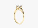 Pave Crown Moissanite Engagement Ring (1.00 CT)