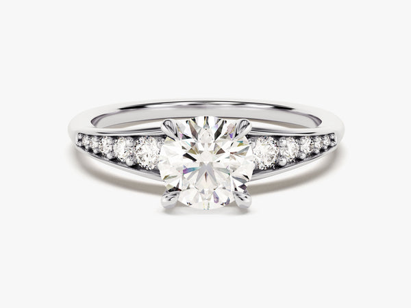 Pave Crown Diamond Engagement Ring (1.00 CT)