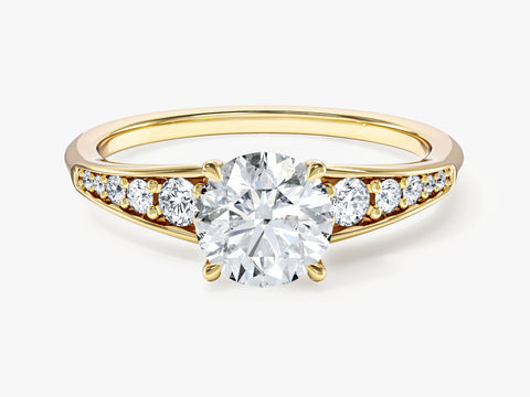 Pave Crown Moissanite Engagement Ring (1.00 CT)