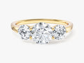 Round Cut Three Stone Moissanite Engagement Ring (1.75 CT)