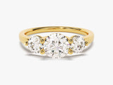 Round Cut Three Stone Lab Grown Diamond Engagement Ring (1.75 CT)
