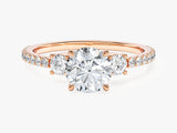 Micropave Trio Moissanite Engagement Ring (1.00 CT)