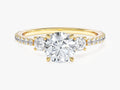 Micropave Trio Moissanite Engagement Ring (1.00 CT)