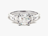 Round Cut Three Stone Moissanite Engagement Ring (1.50 CT)