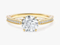 Vintage Inspired Lab Grown Diamond Engagement Ring with Adorned Cathedral (1.00 CT)