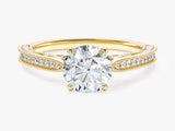 Vintage Inspired Lab Grown Diamond Engagement Ring with Adorned Cathedral (1.00 CT)