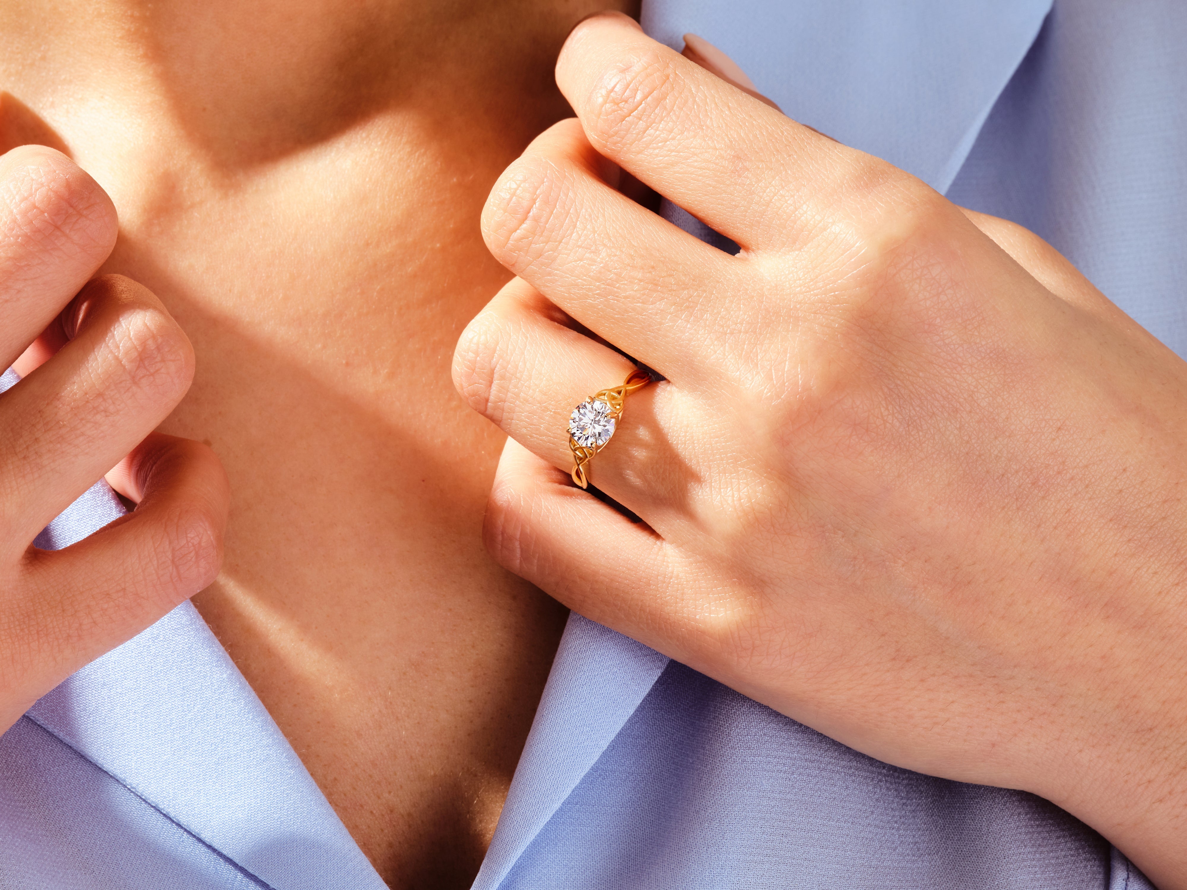 Art Deco Moissanite Engagement Ring (1.00 CT)