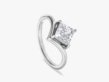 Curved Princess Lab Grown Diamond Engagement Ring (1.00 CT)