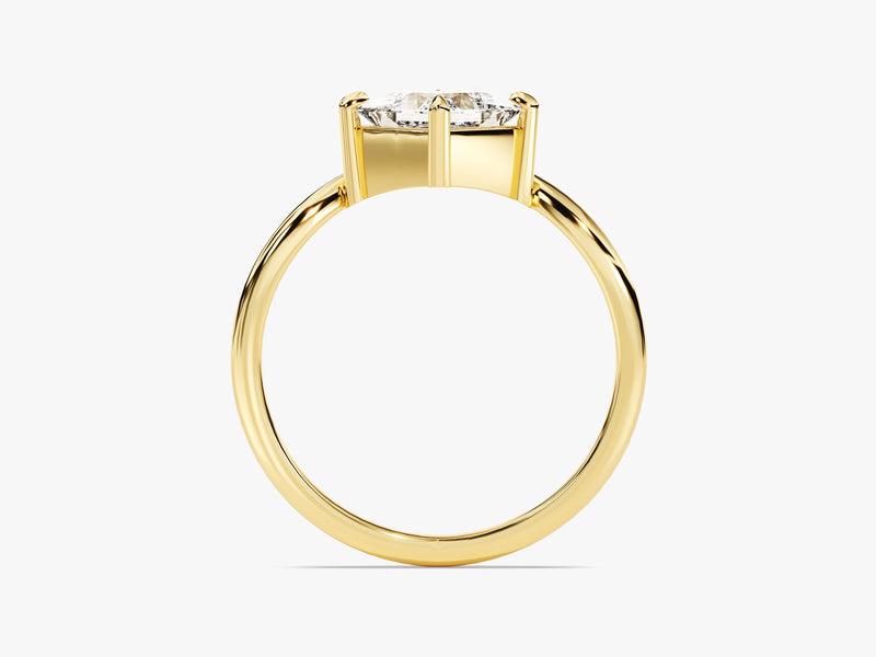 Curved Princess Diamond Engagement Ring (1.00 CT)