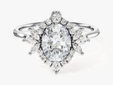 Vintage Halo Oval Moissanite Engagement Ring (1.50 CT)