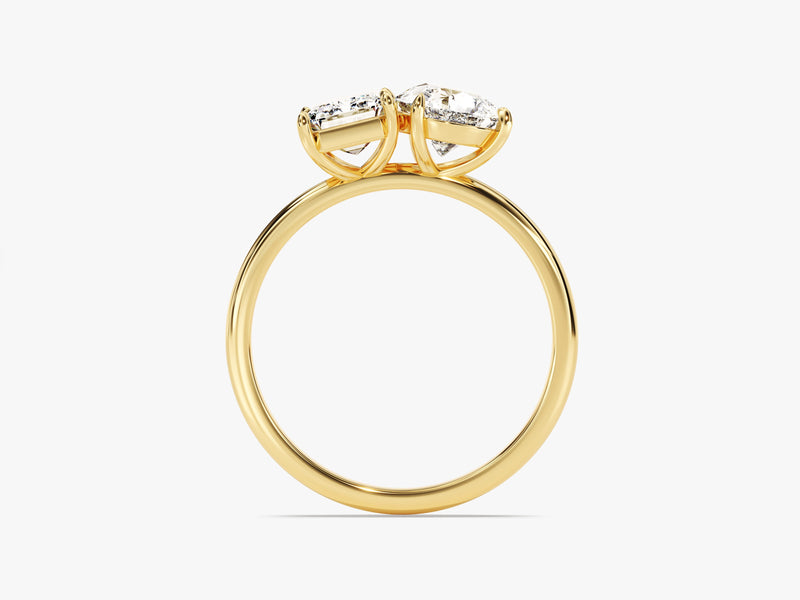 Pear and Emerald Cut Toi et Moi Diamond Engagement Ring (2.50 CT)