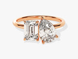 Pear and Emerald Cut Toi et Moi Diamond Engagement Ring (2.50 CT)