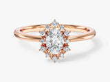 Sunburst Oval Moissanite Engagement Ring (0.50 CT)