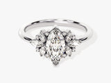 Vintage Cluster Marquise Cut Moissanite Engagement Ring (1.00 CT)