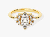 Vintage Cluster Marquise Cut Moissanite Engagement Ring (1.00 CT)