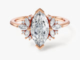 Vintage Cluster Marquise Cut Moissanite Engagement Ring (1.50 CT)