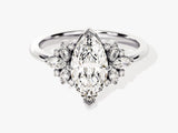 Vintage Cluster Marquise Cut Moissanite Engagement Ring (1.50 CT)