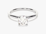 Hidden Halo Round Moissanite Engagement Ring (1.00 CT)