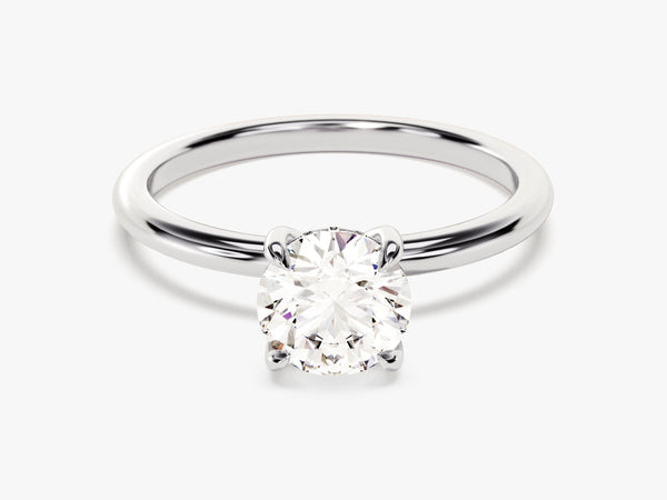 Hidden Halo Round Diamond Engagement Ring (1.00 CT)
