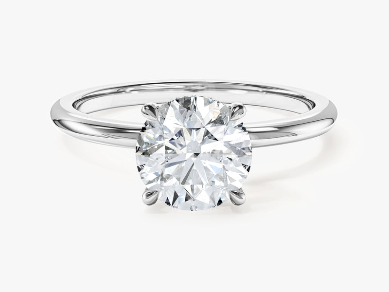 Hidden Halo Round Moissanite Engagement Ring (1.50 CT)