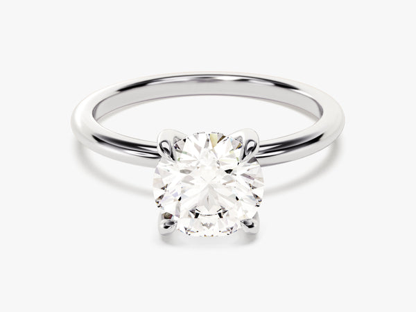 Hidden Halo Round Moissanite Engagement Ring (1.50 CT)