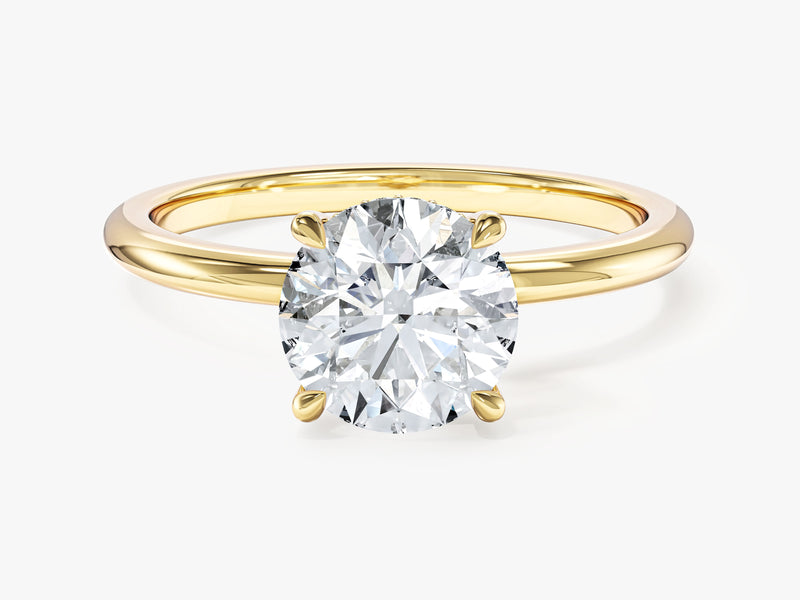 Hidden Halo Round Lab Grown Diamond Engagement Ring (1.50 CT)