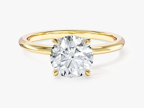 Hidden Halo Round Moissanite Engagement Ring (1.50 CT)
