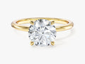Hidden Halo Round Moissanite Engagement Ring (2.00 CT)