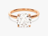 Hidden Halo Round Lab Grown Diamond Engagement Ring (3.00 CT)