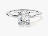 Hidden Halo Oval Moissanite Engagement Ring (1.50 CT)