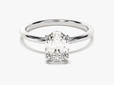 Hidden Halo Oval Diamond Engagement Ring (1.50 CT)