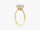 Heart Cut Lab Grown Diamond Engagement Ring with Pave Set Side Stones (2.00 CT)