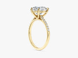 Heart Cut Moissanite Engagement Ring with Pave Set Side Stones (3.00 CT)