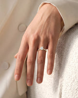 Radiant Cut Lab Grown Diamond Engagement Ring with Pave Set Side Stones (1.00 CT)