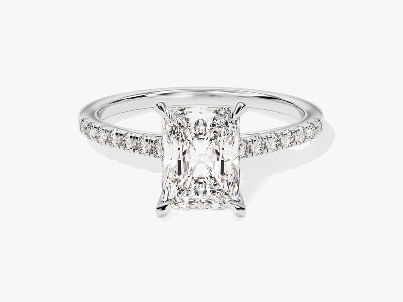Radiant Cut Diamond Engagement Ring with Pave Set Side Stones (2.00 CT)