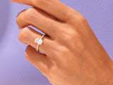 Radiant Cut Lab Grown Diamond Engagement Ring with Pave Set Side Stones (3.00 CT)